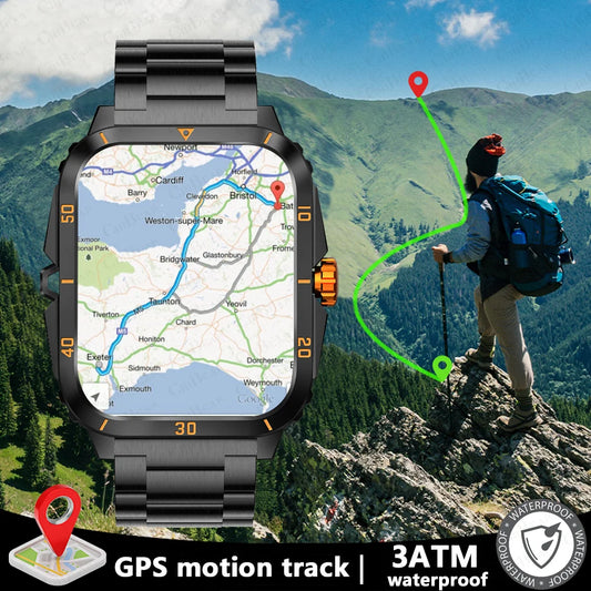 3ATM Waterproof GPS Military Smart Watch